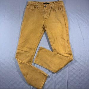 Fidelity Jeans Mens 32x31 Mustard Yellow Straight Leg 5 Pocket Casual Pants